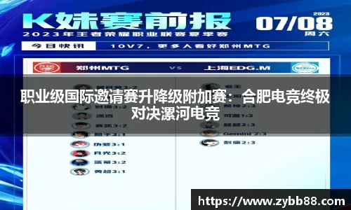 职业级国际邀请赛升降级附加赛：合肥电竞终极对决漯河电竞